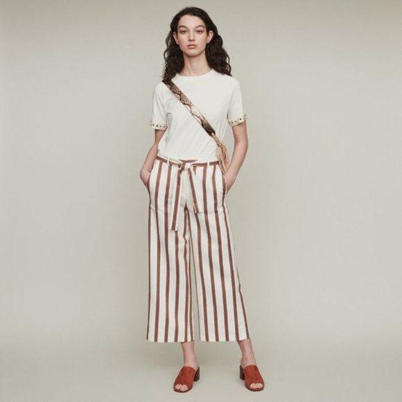 Maje Pants - MAJE [NWT] “Pomala” Woven Wide-Leg Trouser